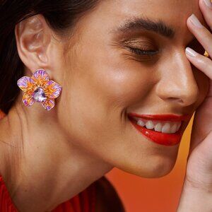 Purple Orchid earrings